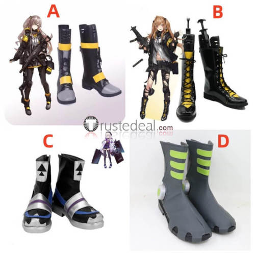 Girls Frontline TMP UMP45 UMP9 AA12 Cosplay Shoes Boots