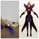 League of Legends LOL Lux Light Elementalist Magma Lux Fire Cosplay Boots and Headdress