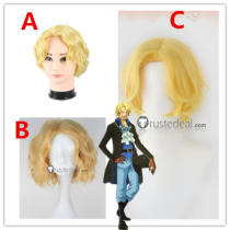 One Piece Sabo Blonde Curly Styled Cosplay Wig