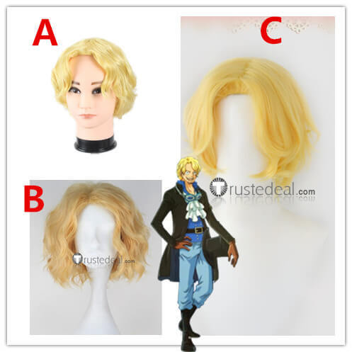 One Piece Sabo Blonde Curly Styled Cosplay Wig