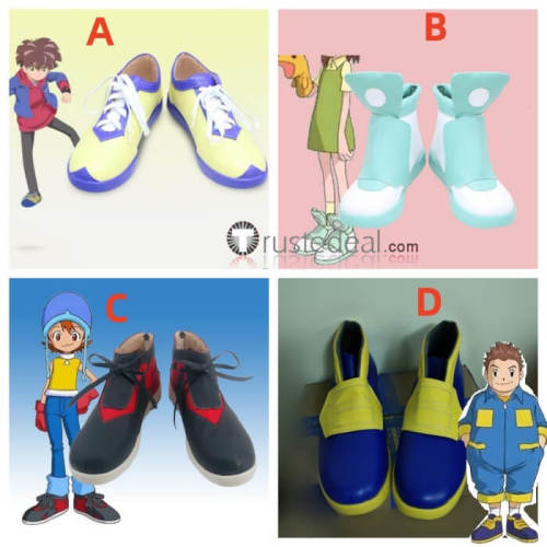 Digimon Adventure Takenouchi Sora J.P. Shibayama Hiro Amanokawa Jeri Katou Cosplay Shoes Boots