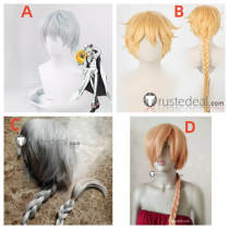 Bungou Stray Dogs Manga Nikolai Gogol Blonde Silver White Braids Cosplay Wigs