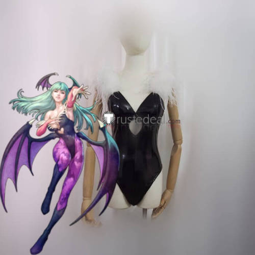 Darkstalkers Morrigan Aensland Black Bunny Suit Cosplay Costume