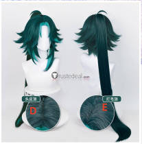Genshin Impact Xiao Female Genderbend Short Long Green Blue Cosplay Wigs