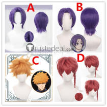 Blue Lock Rensuke Kunigami Reo Mikage Ranze Kurona Purple Orange Cosplay Wigs