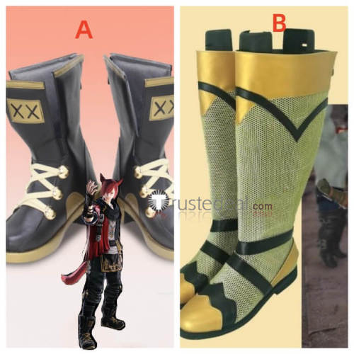 Final Fantasy XIV FF14 G'raha Tia Haurchefant Greystone Cosplay Shoes Boots