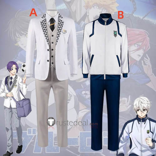 Blue Lock Yo Hiori Nagi Seishiro Rin Itoshi Reo Mikage White Uniform Cosplay Costumes