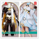 Genshin Impact Traveler Aether Lumine Sora Hotaru Kong Ying Cosplay Costume Custom Size