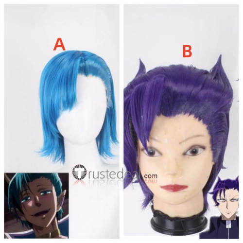 Mairimashita Iruma kun Amy Ami Kirio Naberius Kalego Purple Blue Styled Cosplay Wigs