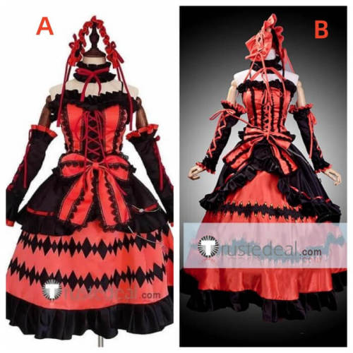 Date A Live Kurumi Tokisaki Gothic Lolita Cosplay Costume