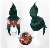 Overwatch 2 Kiriko Kamori Ofuda Green Cosplay Wig Accessories Props