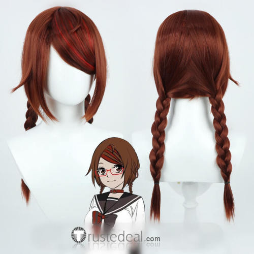 Dead Mount Death Play Zaki Misaki Sakimiya Brown Cosplay Wig