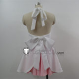 Kabukimonogatari Shinobu Oshino White Pink Cosplay Costume