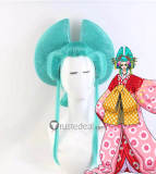 One Piece Kozuki Hiyori Nico Robin Oiran Geisha Blue Black Styled Cosplay Wig