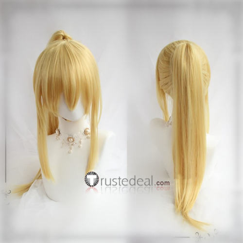 Your Lie in April Kaori Miyazono Golden Blonde Ponytail Cosplay Wig