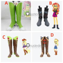 My Little Pony Equestria Girls Applejack Fluttershy Sunset Shimmer Cosplay Boots Shoes