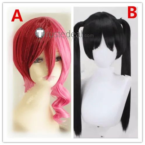 Tekken Alisa Ling Xiaoyu Black Pink Cosplay Wigs