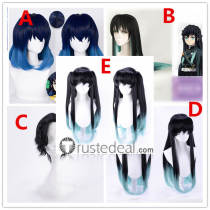 Demon Slayer Kimetsu no Yaiba Tokitou Muichiro Inosuke Hashibira Muzan Kibutsuji Cosplay Wigs