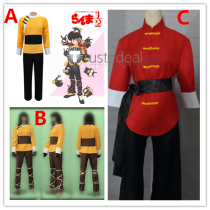 Ranma 1/2 Ryoga Hibiki Ranma Red Yellow Cosplay Costume