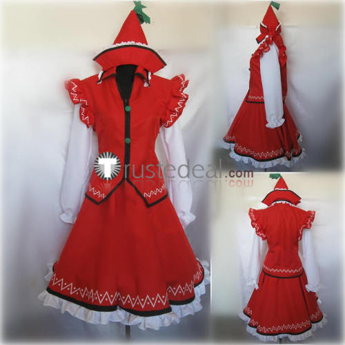 Touhou Project Lunasa Merlin Lyrica Prismriver Black Red Pink Cosplay Costumes