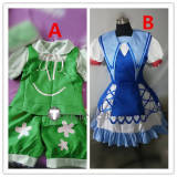 Mairimashita Iruma kun Clara Valac Iruma Suzuki Female Idol Blue Green Cosplay Costume