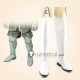 The Legend of Zelda Breath of the Wild Game Link Gerudo Female Royal Guard White Cosplay Shoes