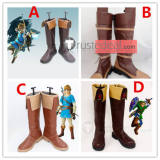 The Legend of Zelda Link brown Cosplay Boots Shoes