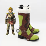 The Legend of Zelda Breath of the Wild Game Link Gerudo Female Royal Guard White Cosplay Shoes