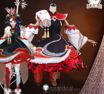 Jiangnan League of Legends LOL Mythmaker Gwen Red Cosplay Costume