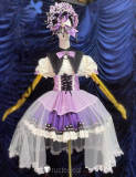 Onegai My Melody Kuromi Gijinka Human Lolita Purple Cosplay Costume