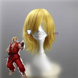 Street Fighter II III IV V Ken Blonde Yellow Styled Cosplay Wigs