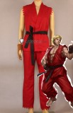 Street Fighter KEN Masters Ryu White Red Cosplay Costume