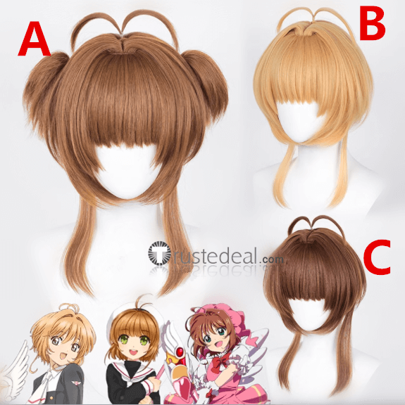 Cardcaptor Sakura Clear Card Sakura Kinomoto Light Blonde Cosplay Wig