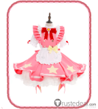 Cardcaptor Sakura Kinomoto Sakura Pink Fanart Lolita Dress Battle Cosplay Costume