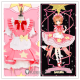 Cardcaptor Sakura Kinomoto Sakura Pink Fanart Lolita Dress Battle Cosplay Costume