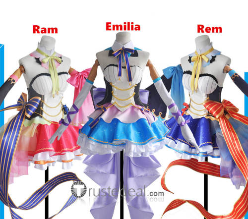 Re Life In A Different World From Zero Rem Ram Emilia Idol Version Cosplay Costumes