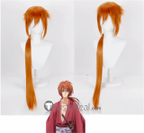 Rurouni Kenshin Himura Kenshin Brown Orange Styled Cosplay Wig