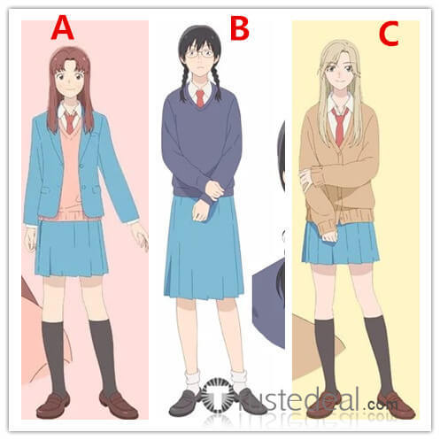 Skip and Loafer Mika Egashira Yuzuki Murashige Makoto Kurume Uniform Cosplay Costume