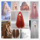 100cm Long Sheep Rolls Wavy Curls Orange Pink Blodne Brown Lolita Wig~