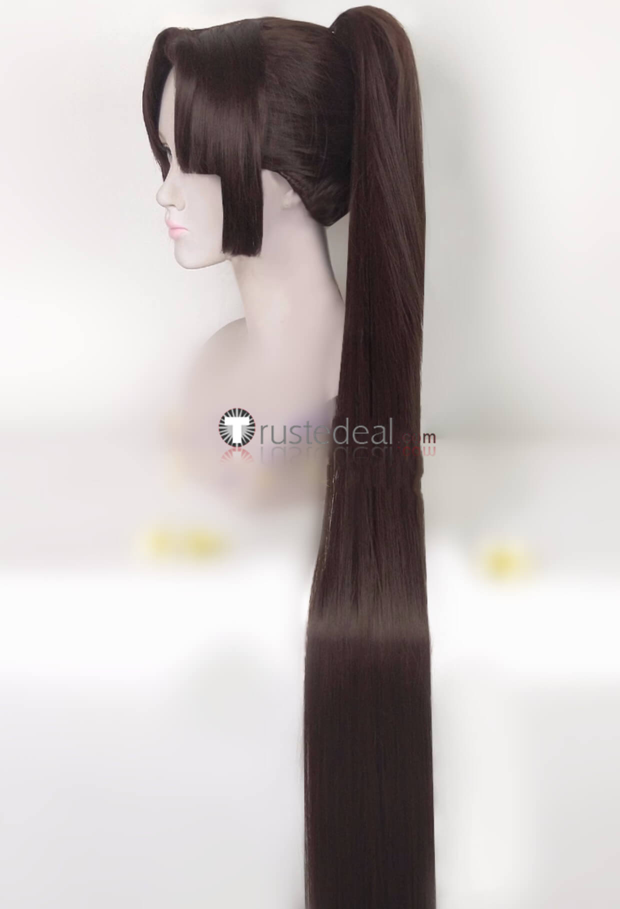 Brown ponytail cheap wig cosplay