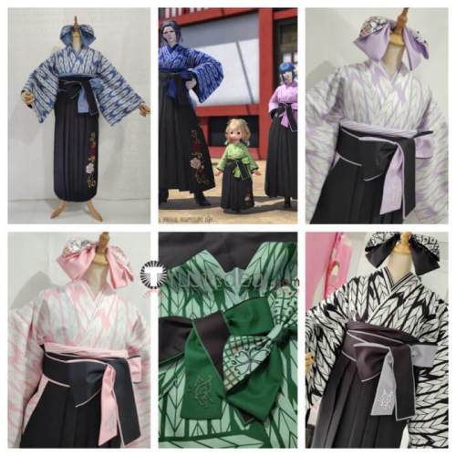 Final Fantasy XIV FF14 Far Eastern Schoolgirl Uniform Taisho Roman Kimono  Cosplay Costumes