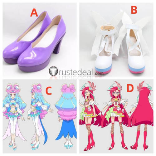 Tropical-Rouge! Pretty Cure Precure Cure Summer Cure Coral Cure Flamingo Cure La Mer Cosplay Boots Shoes