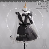 Vocaloid Fashion Subculture Hatsune Miku Black White Cosplay Costume2