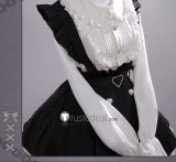 Vocaloid Fashion Subculture Hatsune Miku Black White Cosplay Costume2