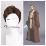Star Wars Old Luke Skywalker Obi Wan Kenobi Jyn Erso Grey Brown Styled Cosplay Wig