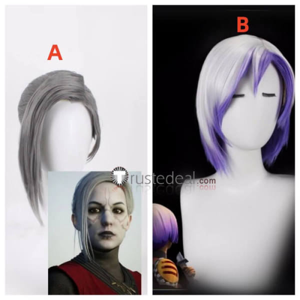 Star Wars Jedi Fallen Order Merrin Sabine Wren Purple Grey Styled Cosplay Wigs