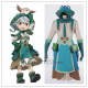 Made in Abyss Prushka Green Blue Cosplay Costume