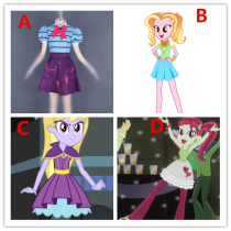 My Little Pony Equestria Girls Luster Dawn Lavender Bloom Rose Heart Twilight Sparkle Cosplay Costume