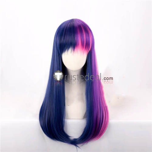 My Little Pony Friendship Is Magic Fluttershy Twilight Sparkle Purple Pink Cosplay Wig