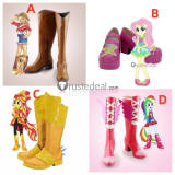 My Little Pony Friendship is Magic Rainbow Dash Fluttershy Applejack Sunset Shimmer Cosplay Boots Shoes
